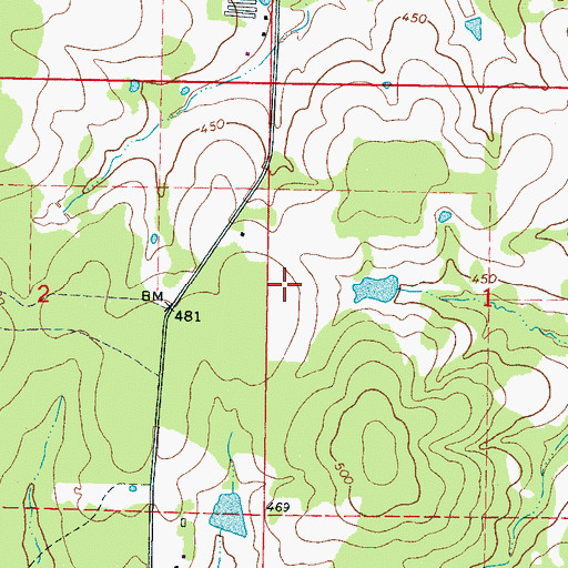 Topographic Map of Supervisor District 4, MS