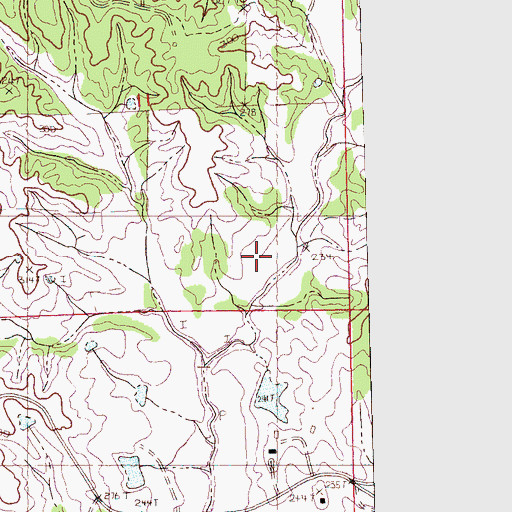 Topographic Map of Supervisor District 3, MS