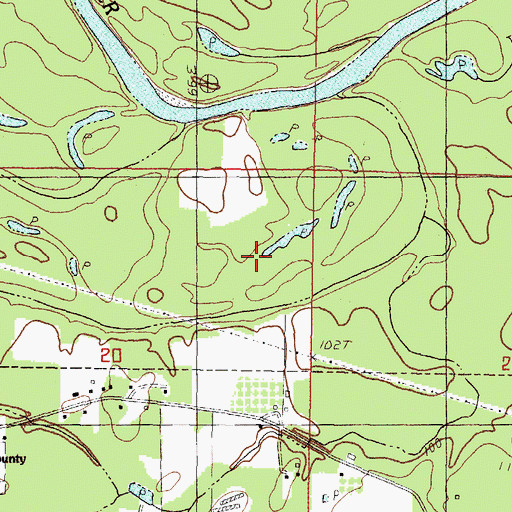 Topographic Map of Supervisor District 1, MS