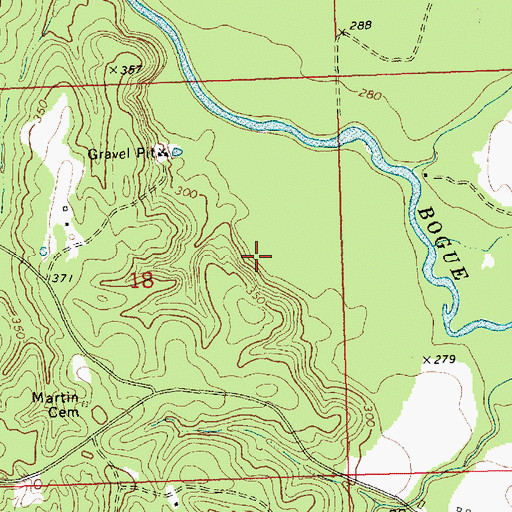 Topographic Map of Supervisor District 3, MS