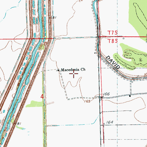 Topographic Map of Supervisor District 1, MS