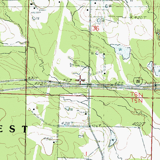 Topographic Map of Supervisor District 3, MS