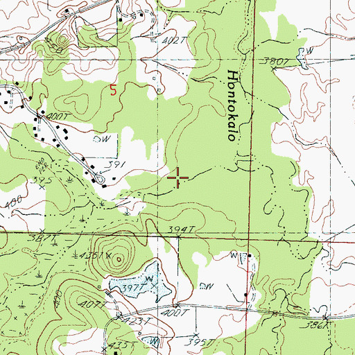 Topographic Map of Supervisor District 5, MS