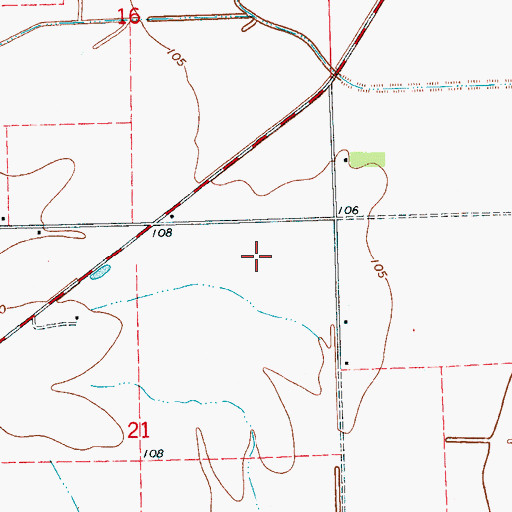 Topographic Map of Supervisor District 5, MS