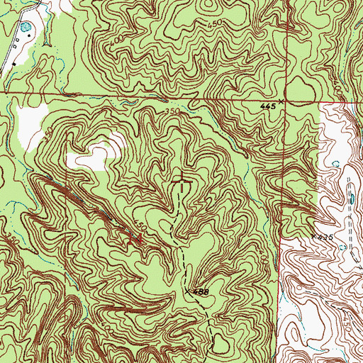 Topographic Map of Supervisor District 4, MS