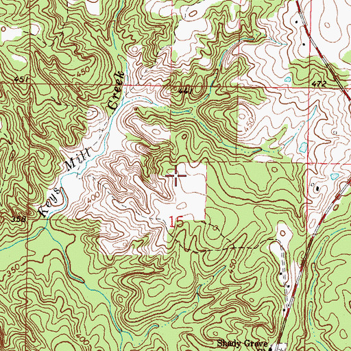 Topographic Map of Supervisor District 2, MS