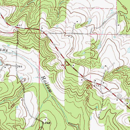 Topographic Map of Supervisor District 3, MS