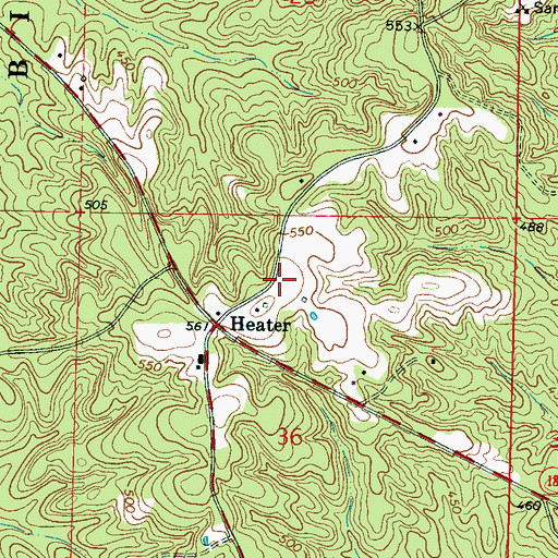 Topographic Map of Supervisor District 4, MS