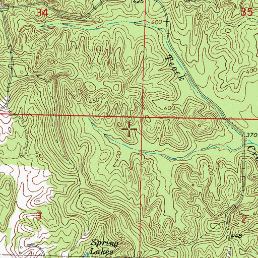 Topographic Map of Supervisor District 5, MS