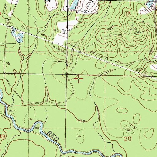 Topographic Map of Supervisor District 2, MS