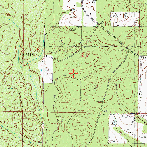 Topographic Map of Supervisor District 5, MS