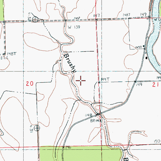 Topographic Map of Supervisor District 2, MS