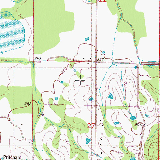 Topographic Map of Supervisor District 3, MS
