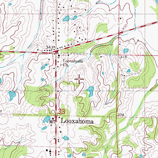 Topographic Map of Supervisor District 4, MS