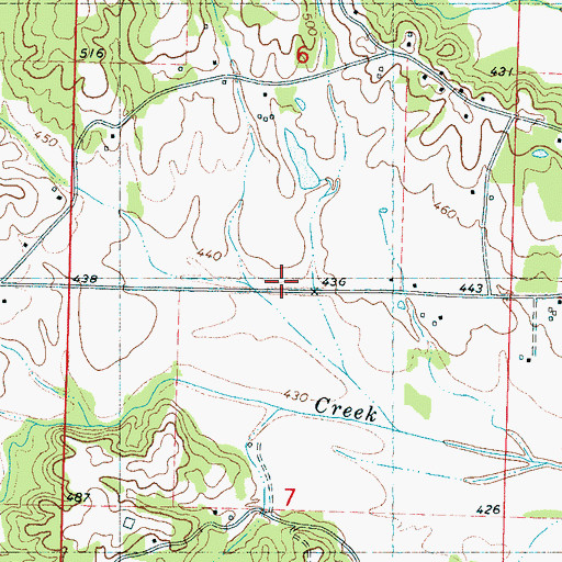 Topographic Map of Supervisor District 1, MS