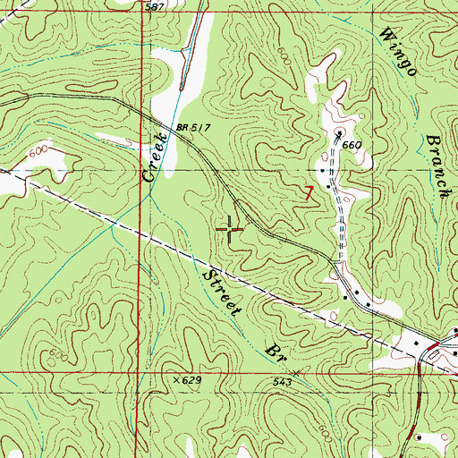 Topographic Map of Supervisor District 4, MS