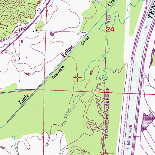 Topographic Map of Supervisor District 2, MS