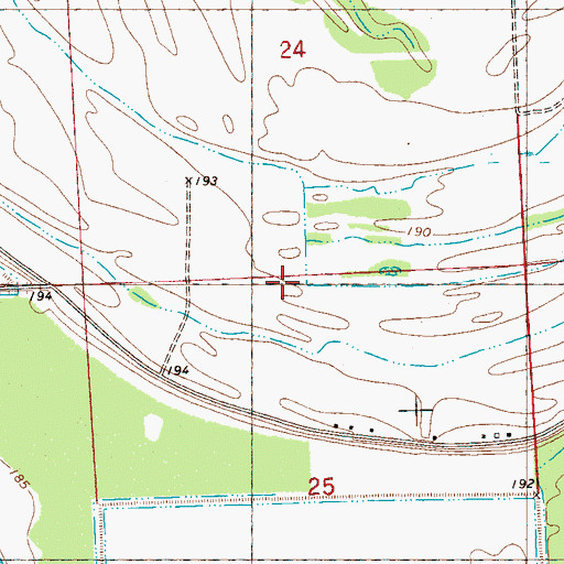 Topographic Map of Supervisor District 4, MS