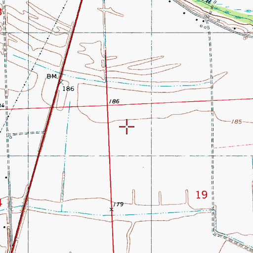 Topographic Map of Supervisor District 5, MS