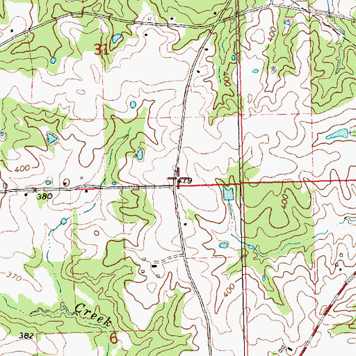 Topographic Map of Supervisor District 4, MS