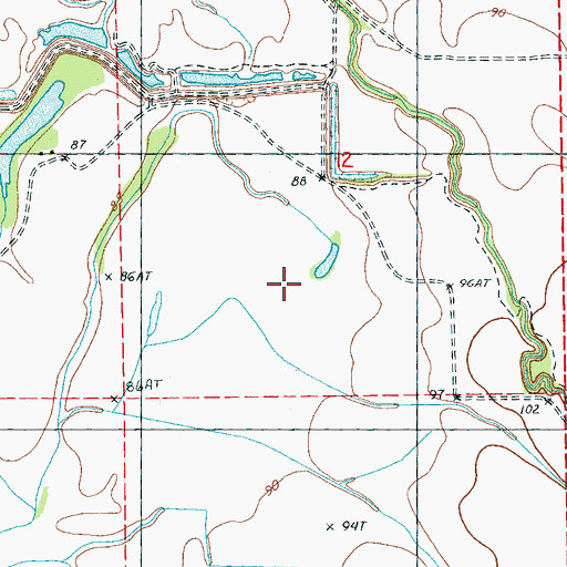 Topographic Map of Supervisor District 2, MS