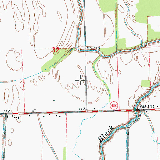 Topographic Map of Supervisor District 2, MS