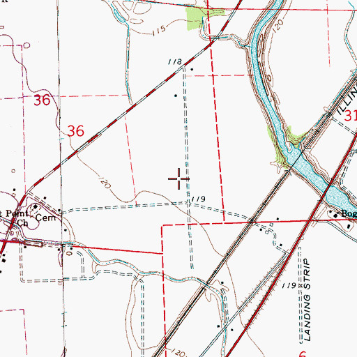 Topographic Map of Supervisor District 4, MS