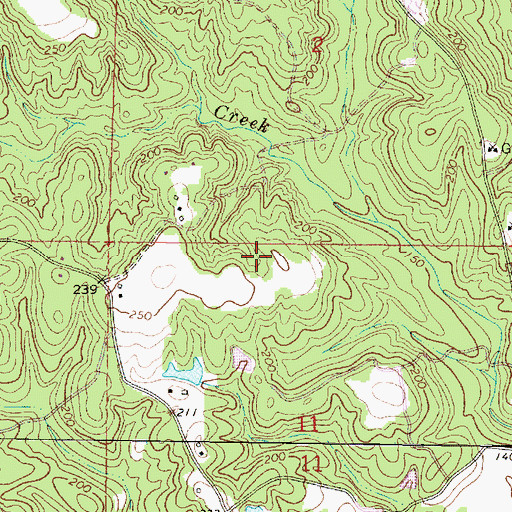 Topographic Map of Supervisor District 1, MS