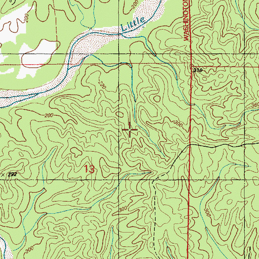 Topographic Map of Supervisor District 3, MS