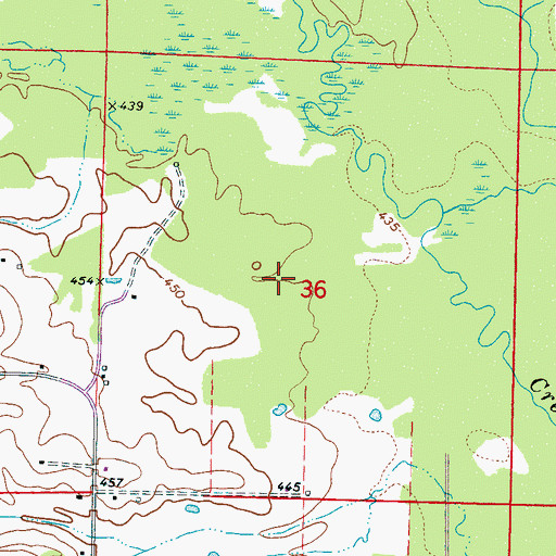 Topographic Map of Supervisor District 2, MS