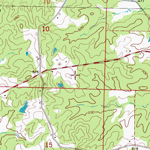 Topographic Map of Supervisor District 5, MS