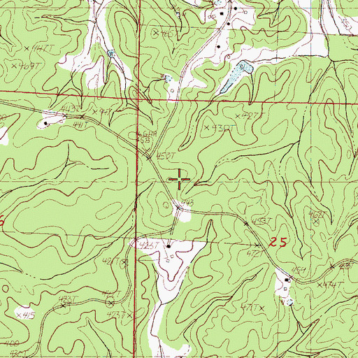 Topographic Map of Supervisor District 2, MS