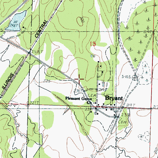 Topographic Map of Supervisor District 5, MS