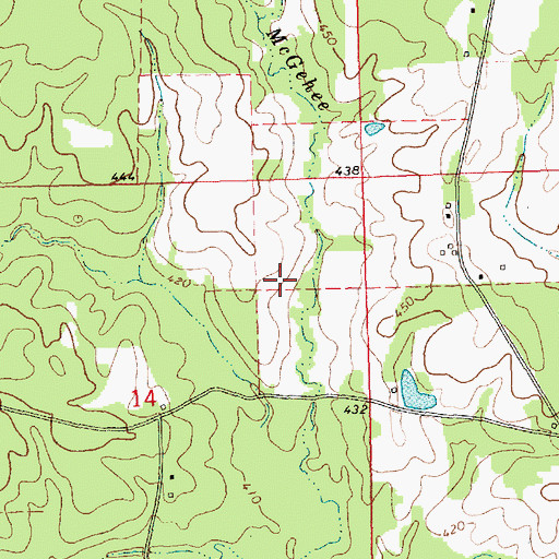 Topographic Map of Fairfield Post Office (historical), MS