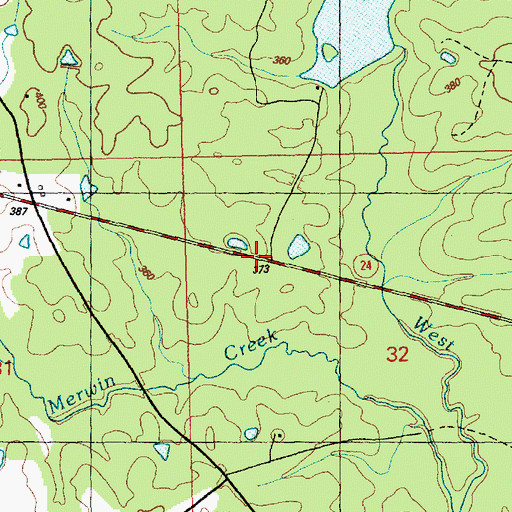 Topographic Map of Lebanon Post Office (historical), MS