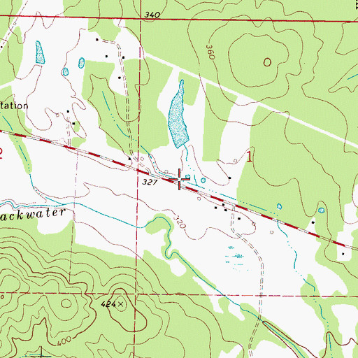 Topographic Map of Buckhorn (historical), MS