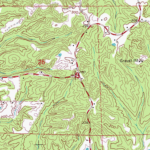 Topographic Map of Mount Vernon Post Office (historical), MS