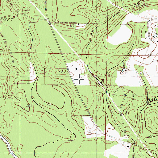 Topographic Map of Leaf River Post Office (historical), MS