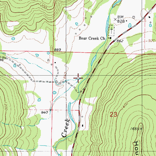Topographic Map of Cooper School, AR