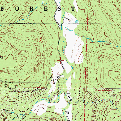 Topographic Map of Coopers Bluff School, AR