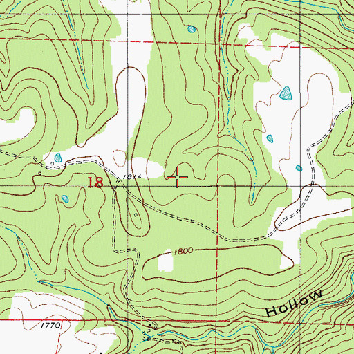 Topographic Map of Cossey School, AR