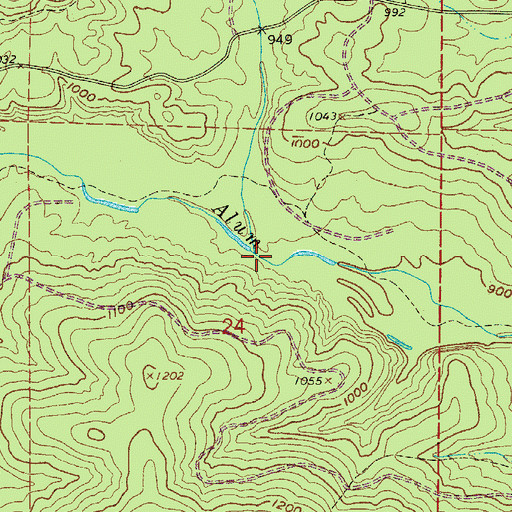 Topographic Map of Cove Creek, AR