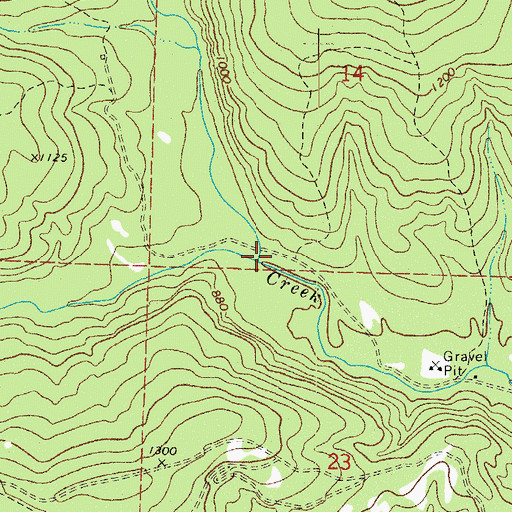 Topographic Map of Cove Creek, AR