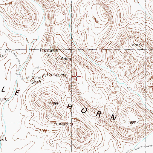 Topographic Map of Little Horn Mountains, AZ