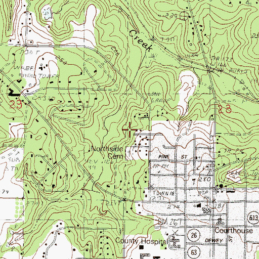 Topographic Map of New Testament Church of God in Christ, MS