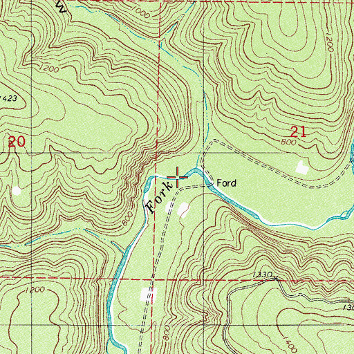 Topographic Map of Cowan Hollow, AR