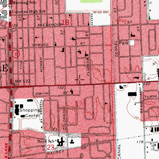 Topographic Map of Crossroads Post Office, MS