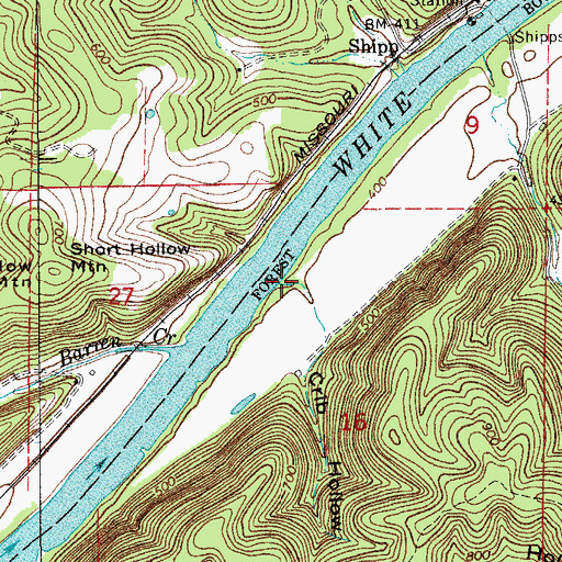 Topographic Map of Crib Hollow, AR