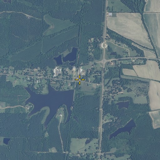 Aerial/Satellite Image of Mantee Post Office, MS