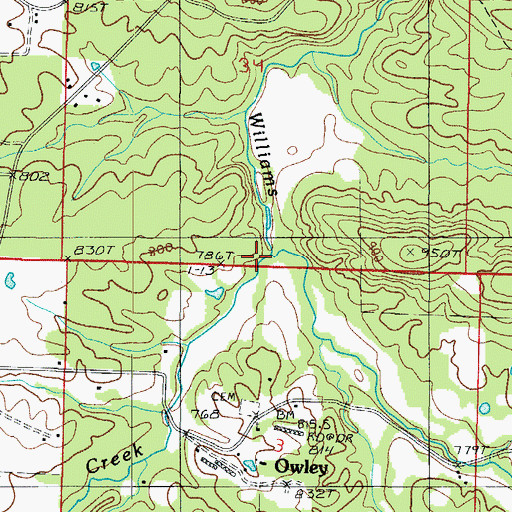 Topographic Map of Crump Creek, AR